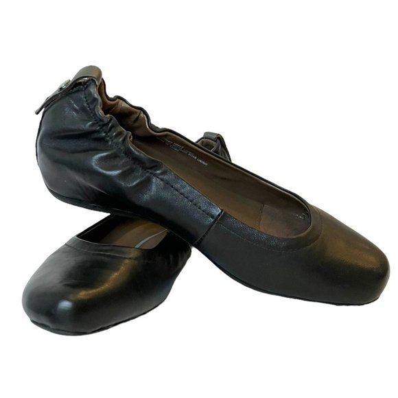 Earthies TOLO Black Leather Flat Ballet Slip On Comfort Shoes Women's Sz 7 - Picture 12 of 16